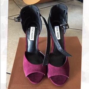 Burgundy high heel