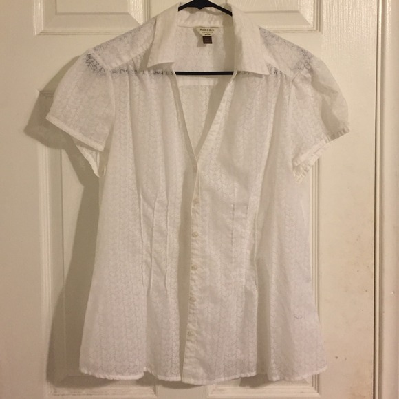 Sonoma white shortsleeve  button up