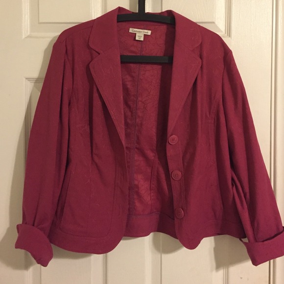 Coldwater creek maroon blazer jacket