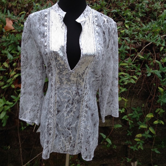 Chico's Tops - Bundle of 2 chicos tops silver and paisley