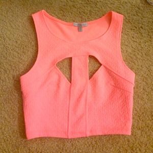 bright orange croptop