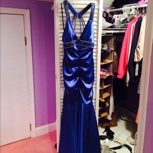 Blue prom dress