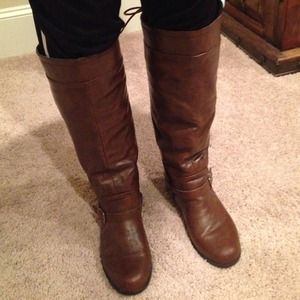 XOXO brown leather riding boots Size 6