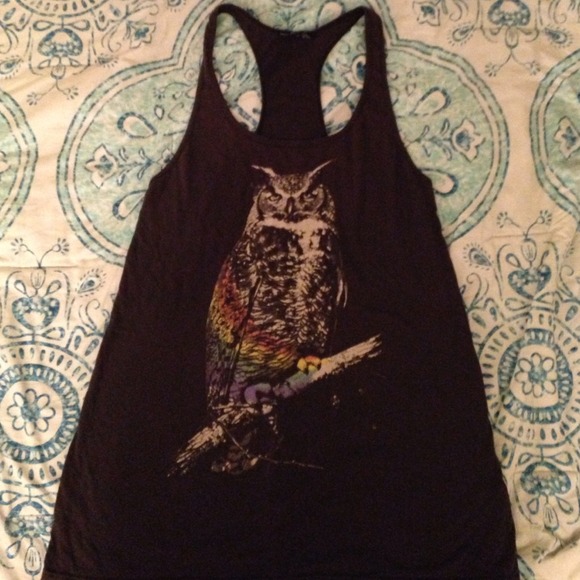 Gray Owl Racerback Tank