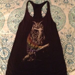 Gray Owl Racerback Tank