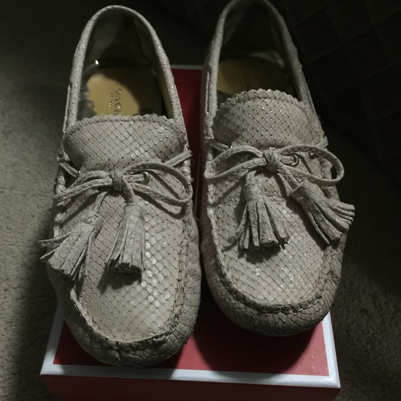 Coach Shoes - Authentic Coach Nadia glitter snake loafers