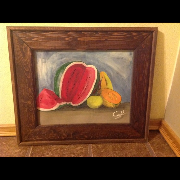 Fruit on canvas!
