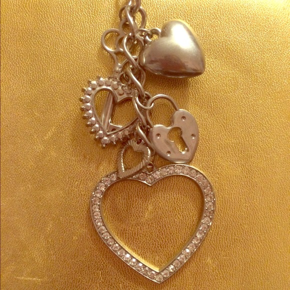 Heart Cluster chain necklace