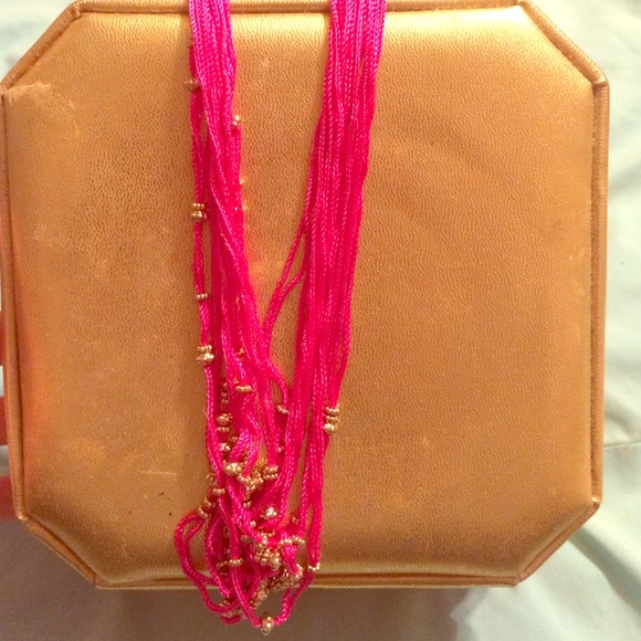 Pink Gold beaded necklace