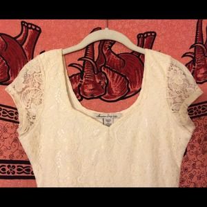 American Rag Tops - White lace onesie American Rag Tops - White lace onesie