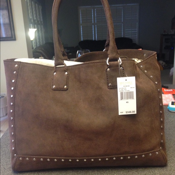 MICHAEL KORS BROWN SUEDE PURSE W/wallet & dustbag - Picture 4 of 4