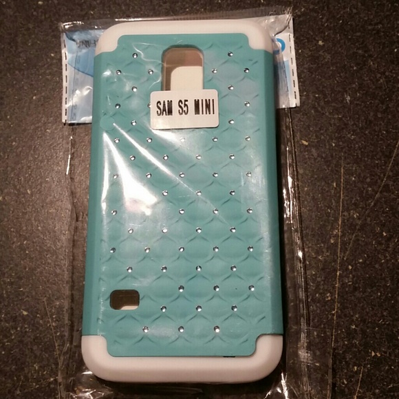 Samsung S5 Mini case - blue bling