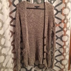American eagle gray and black cardigan