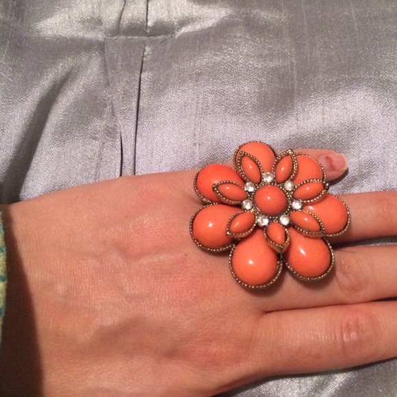 Coral flower ring