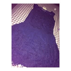 blue laced dress