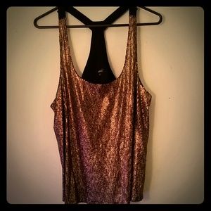 LF Millau Gold Sequin Racerback