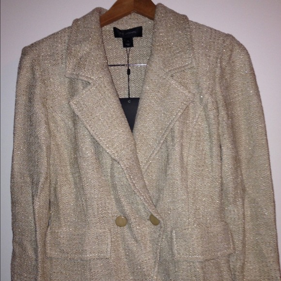 St. John gold knit gold jacket