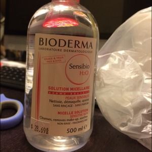 Bioderma facial cleanser, make-up remover