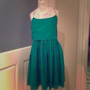 Green Eyelet Dress