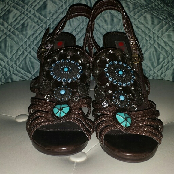 Embellished Brown Stilettos!!!