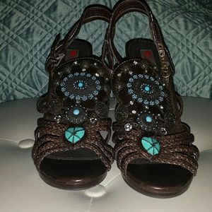 Embellished Brown Stilettos!!!