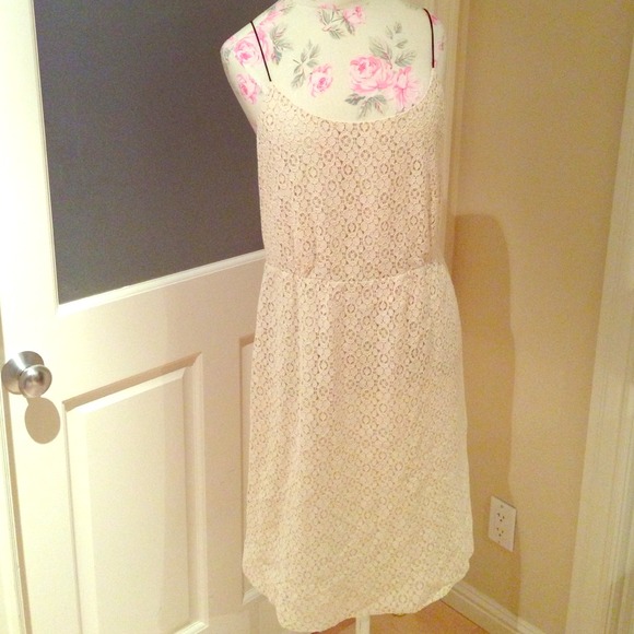 Cream Eyelet Dress