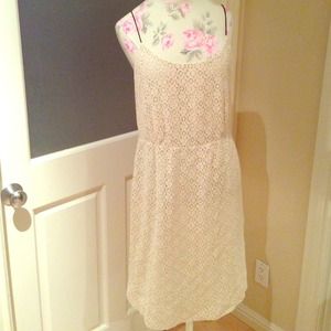 Cream Eyelet Dress
