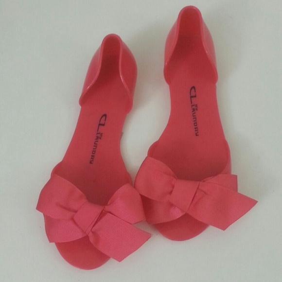 Chinese Laundry Pink Bow Jelly Shoe Flats