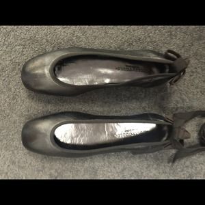 HOLLYWOULD Brown Leather Ballet flats ~ Sz 38