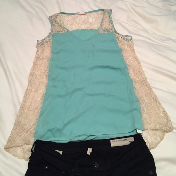 Lacy turquoise Kaitlyn top
