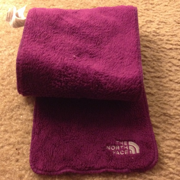 Purple North face scarf
