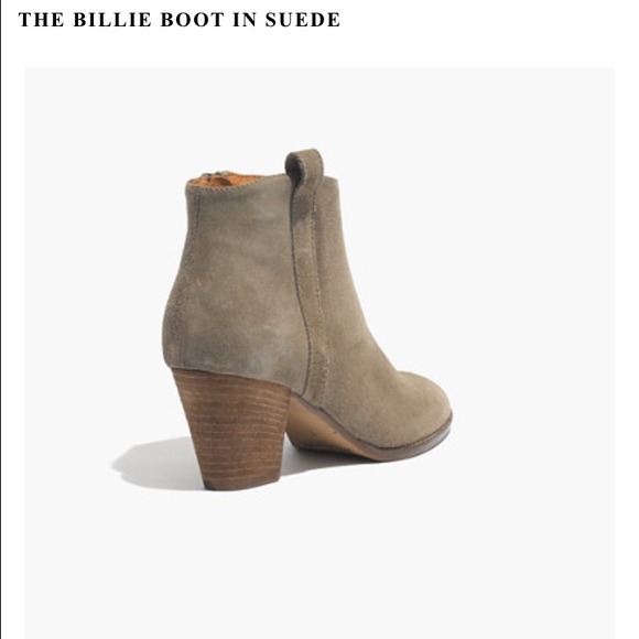 Madewell billie boot in suede sz.6 deep marsh - Picture 2 of 4