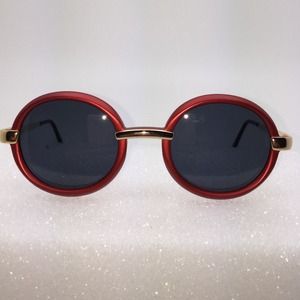Round Red Nina Ricci Sunglasses.