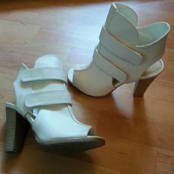 Natural bootie heels