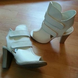 Natural bootie heels