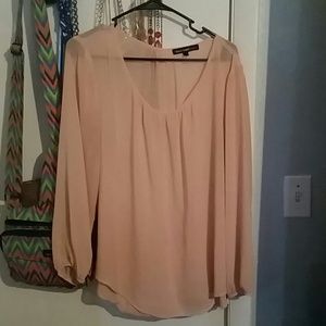 Sheer carnation pink top