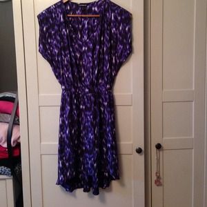 Hi low purple leopard dress