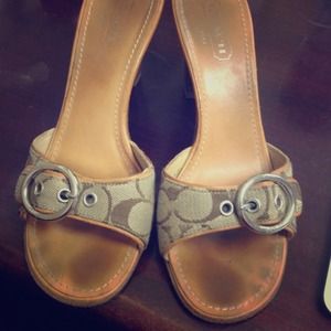 Coach sling back heels