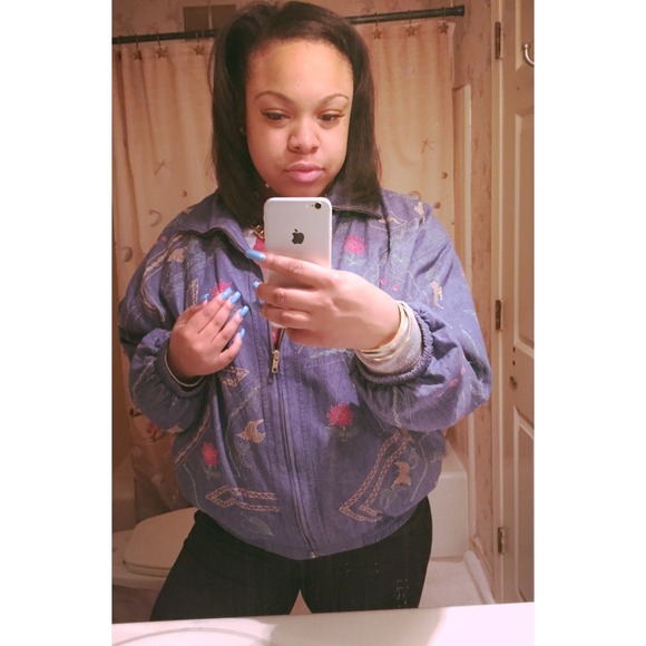Vintage denim windbreaker