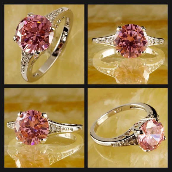 Silver Ring W/ Pink Stone - Picture 4 of 4