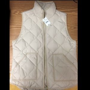 J Crew Cream Puffer Vest