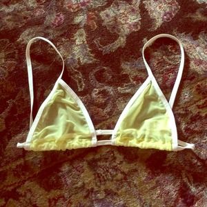 American Apparel Yellow See-Through Bra