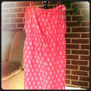 Old Navy pink and white sundress