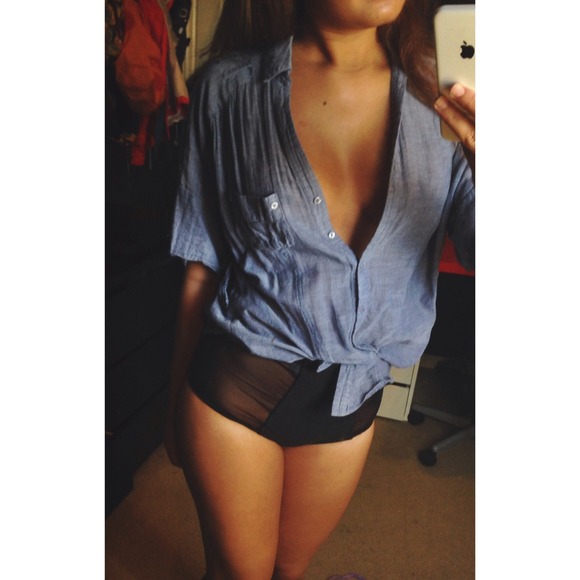 Oversized light weight denim shirt