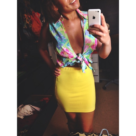 Lily Pulitzer tie wrap shirt vintage