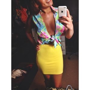 Lily Pulitzer tie wrap shirt vintage