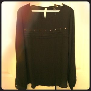 Black gold studded top! Never worn!
