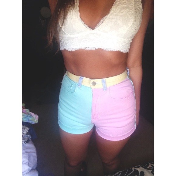American apparel high waisted shorts