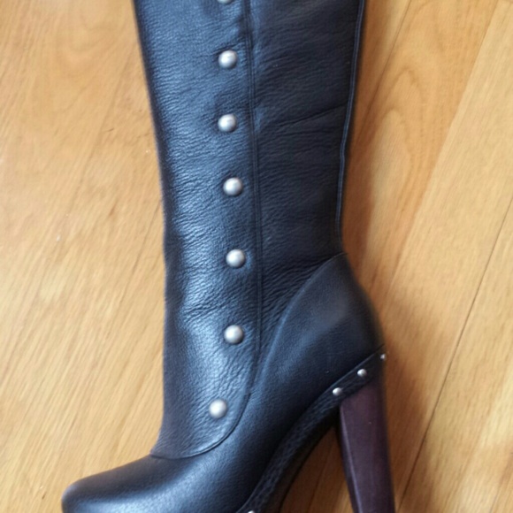 Ugg cosima tall black leather boots