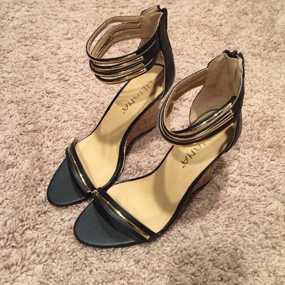 Gorgeous ankle wrap wedge heels